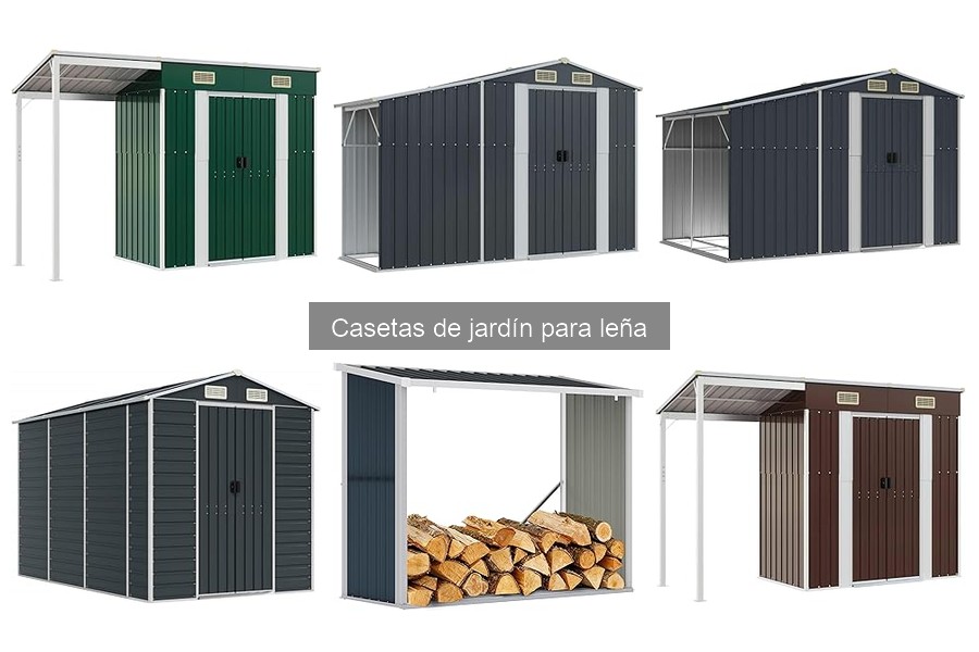 Accesorios esenciales para casetas de jardín para leña