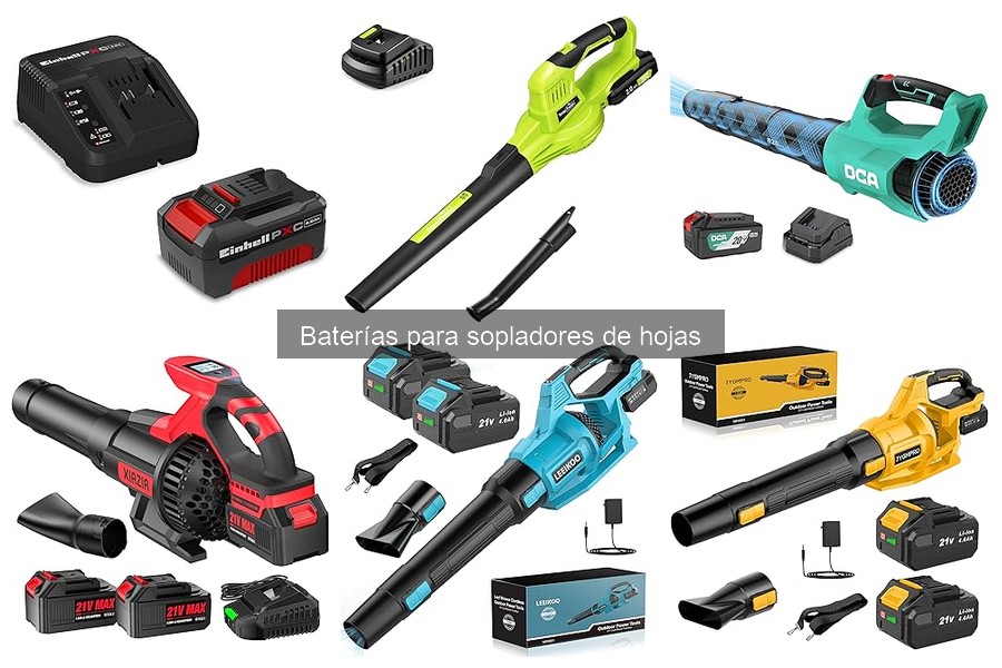 Alternativas a baterías originales para sopladores de hojas