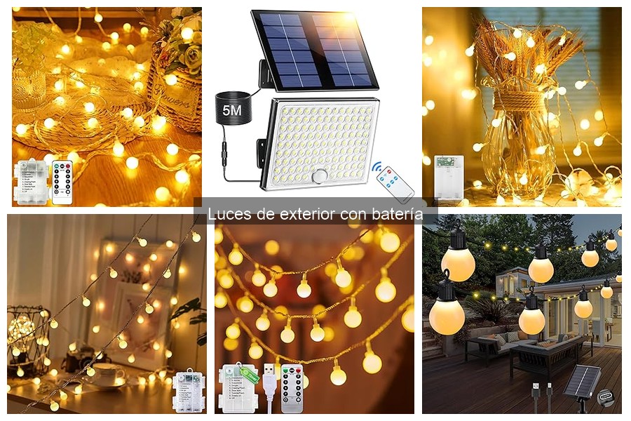 Alternativas a las luces de exterior con batería