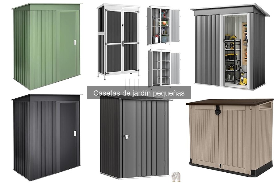 Casetas de jardín pequeñas con almacenamiento adicional