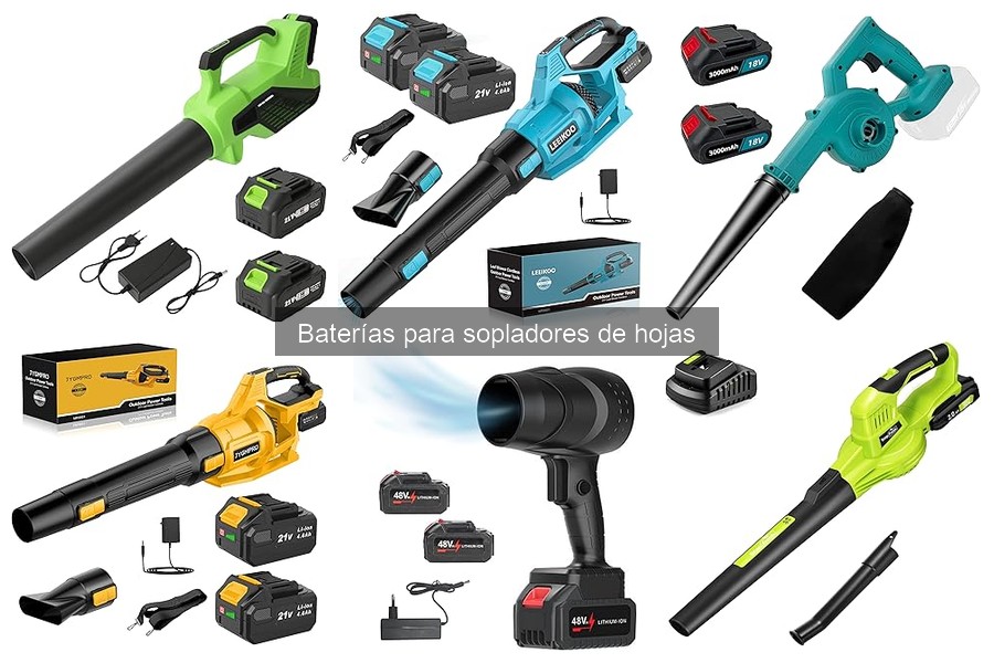 Cómo instalar una batería en un soplador de hojas