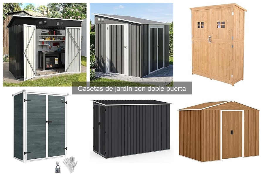 Comparativa: Casetas de jardín con doble puerta vs una puerta