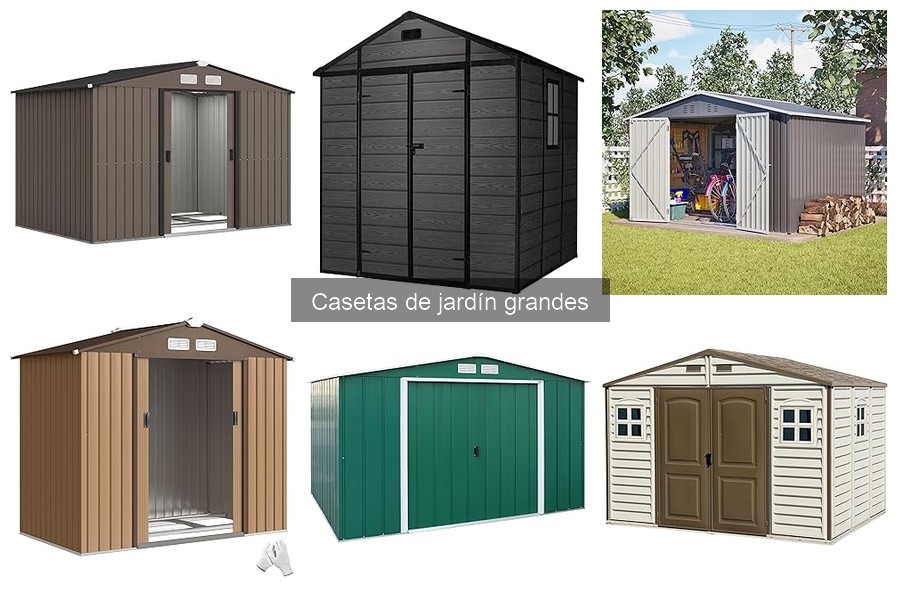 Comparativa: Casetas de Jardín Grandes de Madera, Metal y Plástico