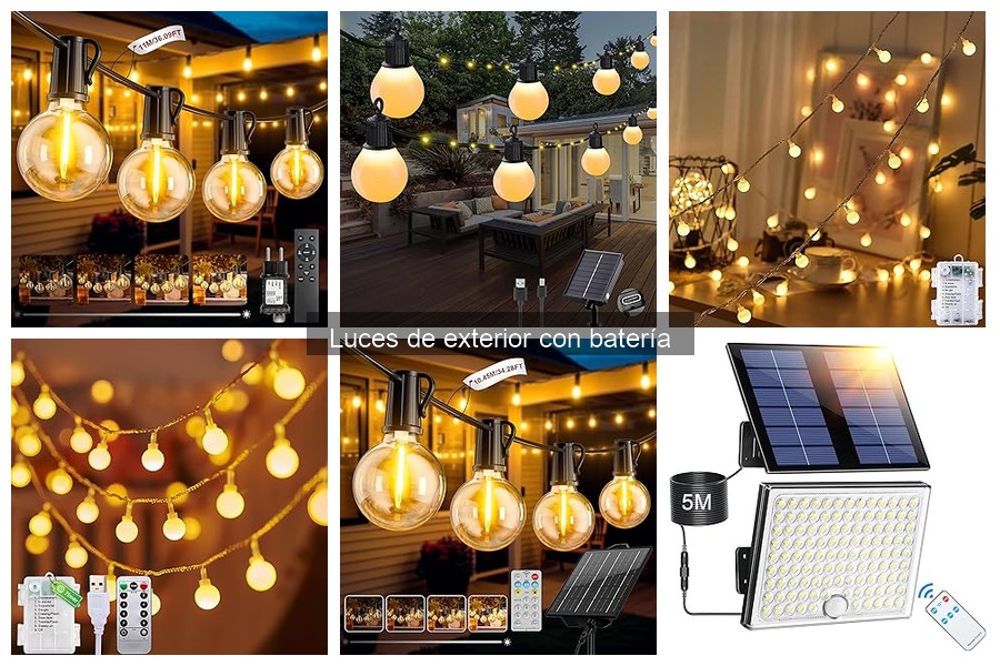 Comparativa de luces de exterior con batería: Mejores marcas