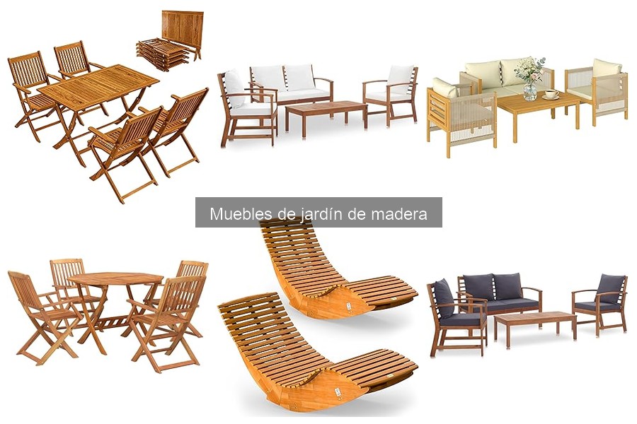 Decoración de jardín: ideas con muebles de madera