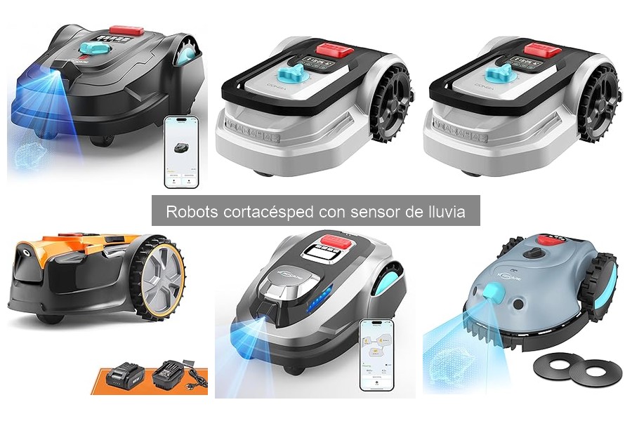 Eficiencia de robots cortacésped con sensor de lluvia en climas húmedos