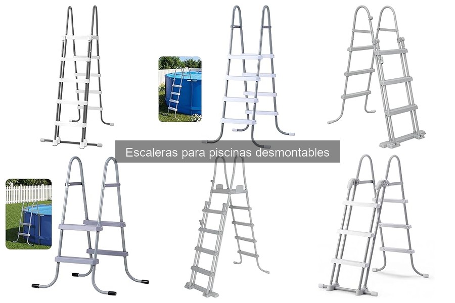 Escaleras para piscinas desmontables con seguridad extra