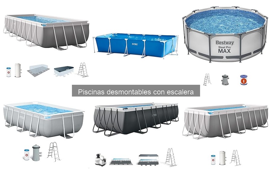 Espacio necesario para instalar piscinas desmontables con escalera