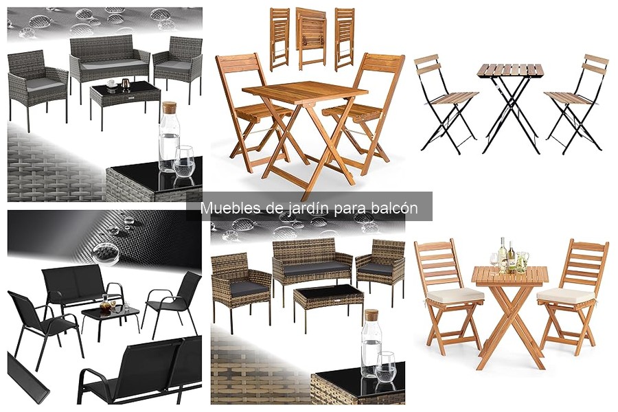 Medidas estándar de muebles de jardín para balcón