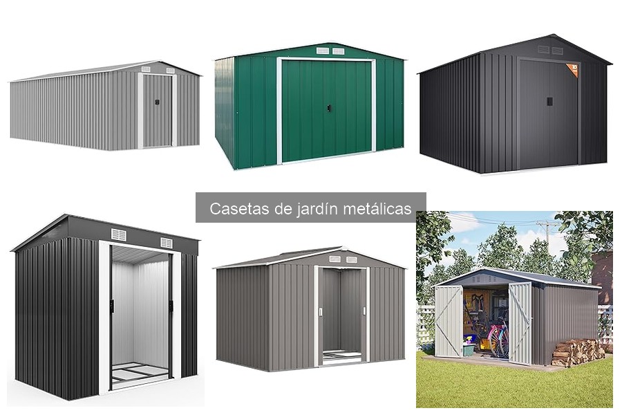 Mejores casetas de jardín metálicas para espacios pequeños