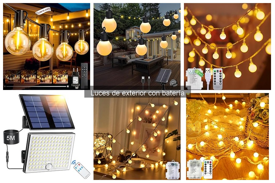 Mejores luces de exterior con batería para eventos y fiestas