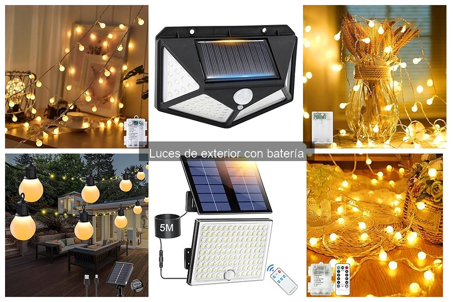 Mejores luces de exterior con batería para jardines pequeños