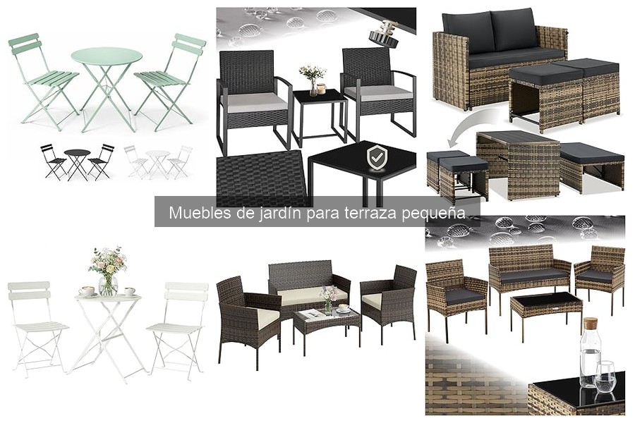 Muebles de jardín con almacenamiento para terrazas pequeñas