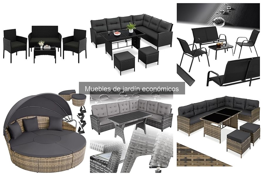 Muebles de jardín económicos que resisten condiciones climáticas