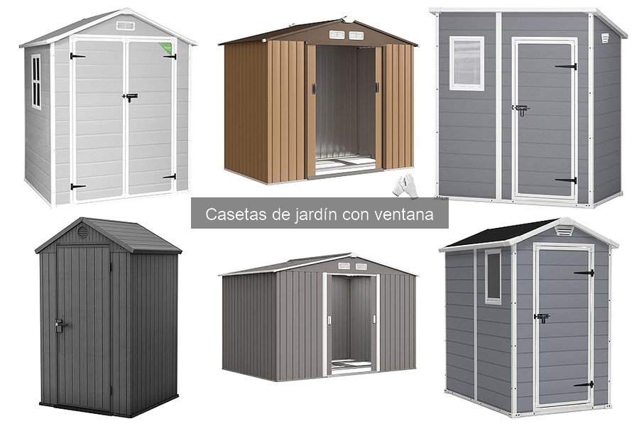 Tipos de casetas de jardín con ventana: guía completa