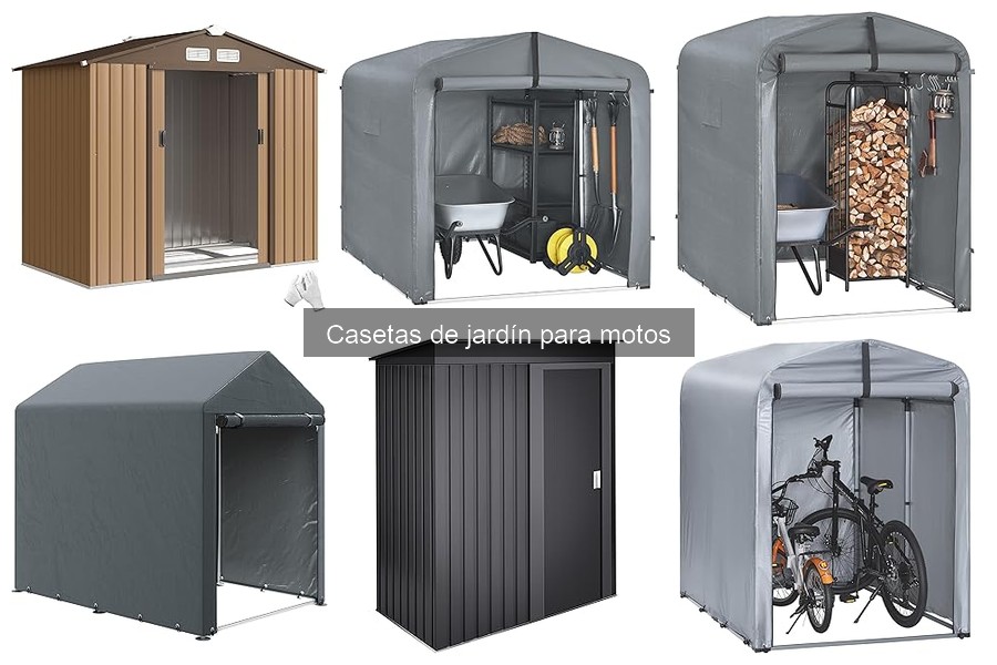 Tipos de casetas de jardín para motos: materiales y tamaños