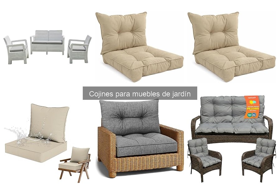 Tipos de cojines para muebles de jardín: tamaños y materiales