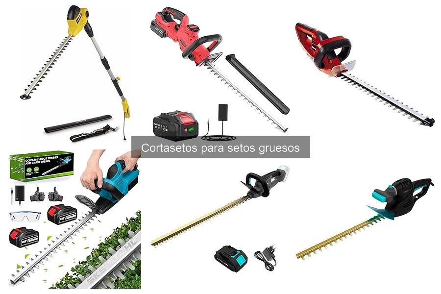 Tipos de cortasetos para setos gruesos: Guía comparativa