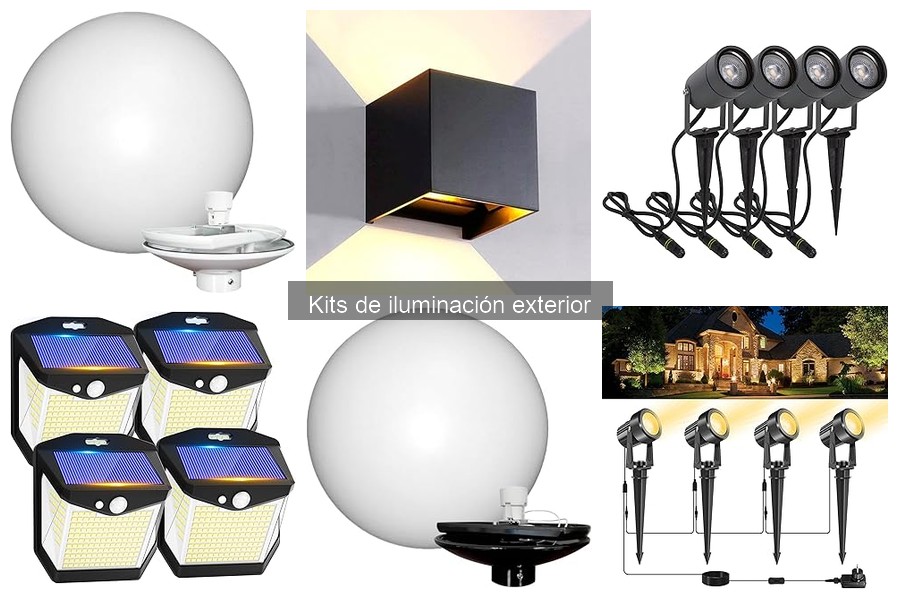 Tipos de kits de iluminación exterior: LED, solares y más