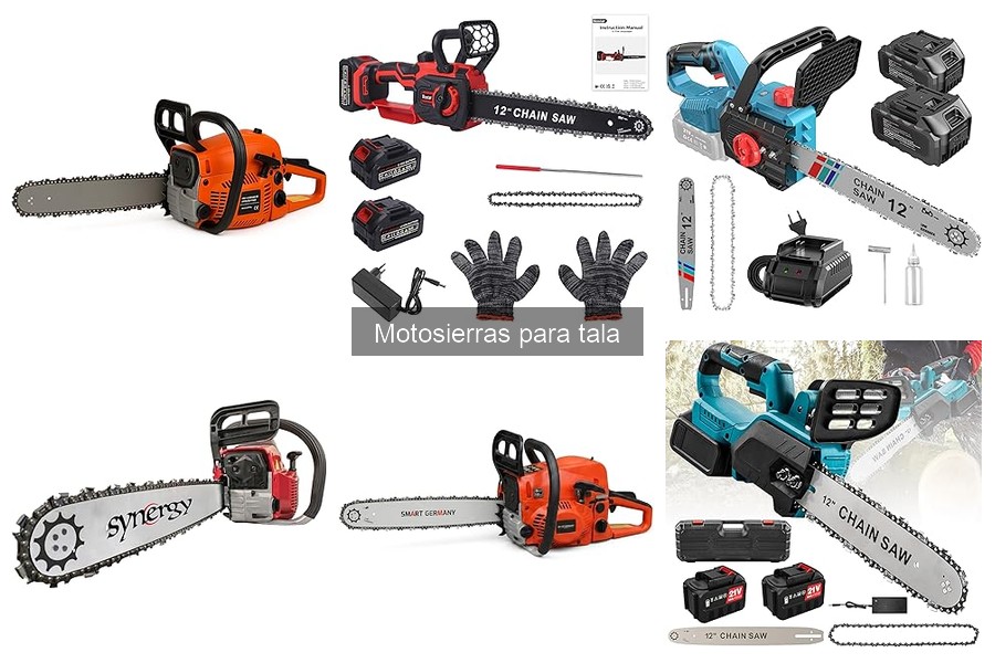 Tipos de motosierras para tala: eléctricas, gasolina y batería