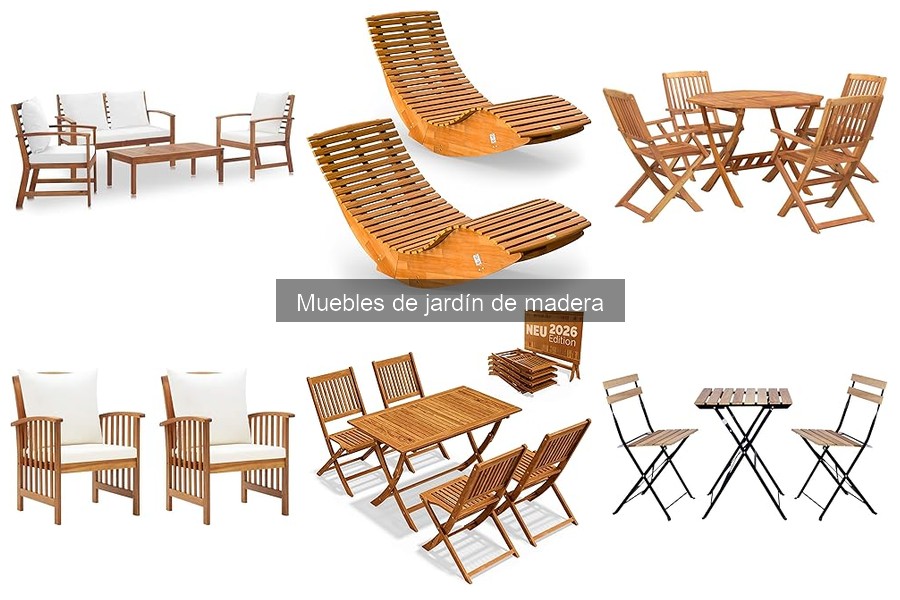 Tipos de muebles de jardín de madera: Guía completa
